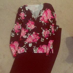 Charter club floral cardigan